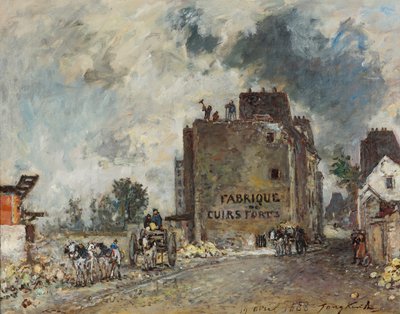 Demolition Work in Rue des Franc-Bourgeois St. Marcel by Johan Barthold Jongkind